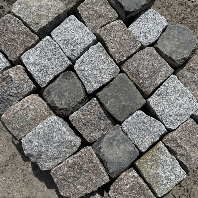 Granit/Gneis Kleinpflaster 8-11 cm bunt