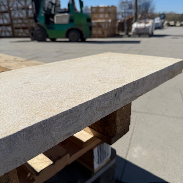 Kalkstein Abdeckplatte Catrina 100x28x4 cm creme-beige