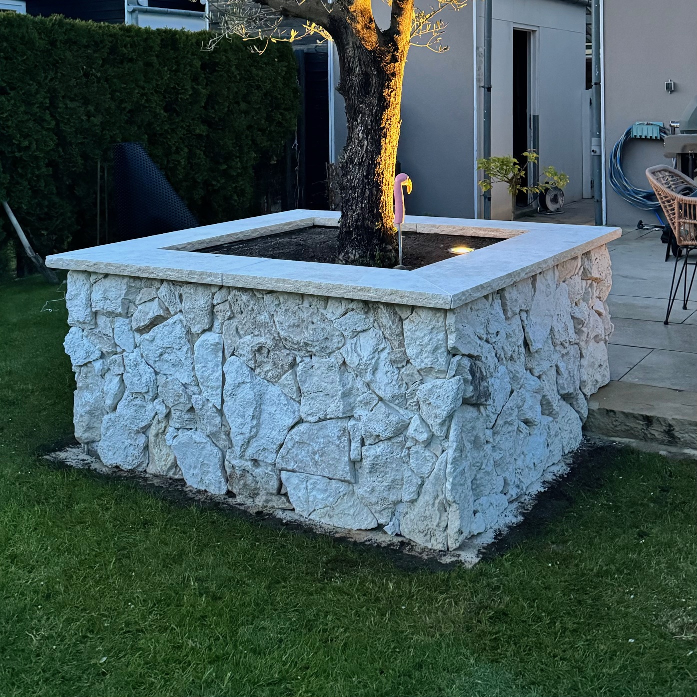 Travertin Zyklopenmauerwerk Crema creme-beige Travertin Zyklopenmauerwerk Crema creme-beige