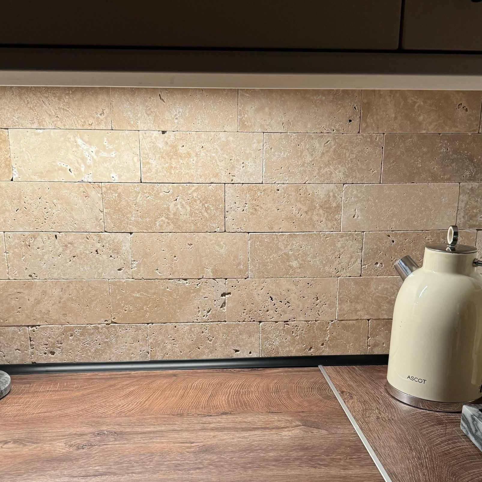 Travertin Wandverblender Crema 20x8x2 cm creme-beige