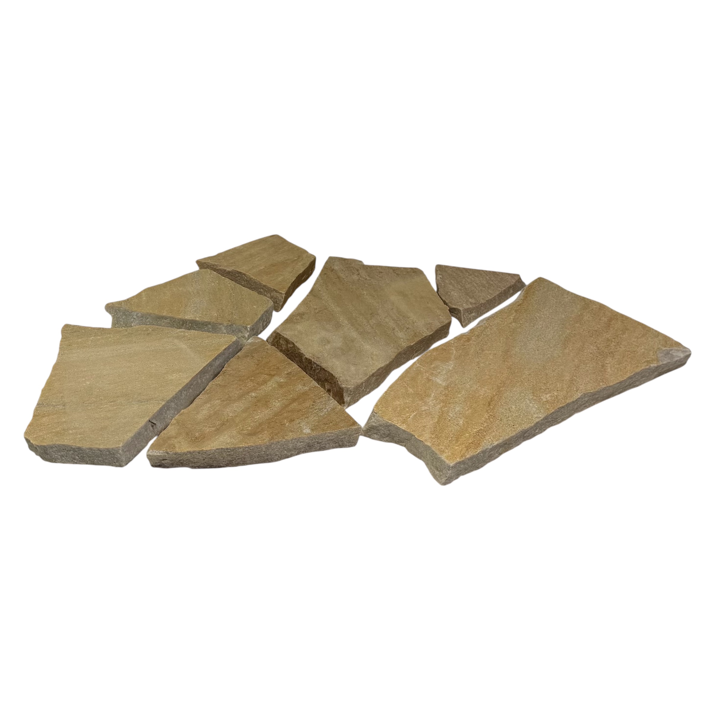 Quarzit Polygonalplatte Bahia gelblich unregelmäßig gebrochen