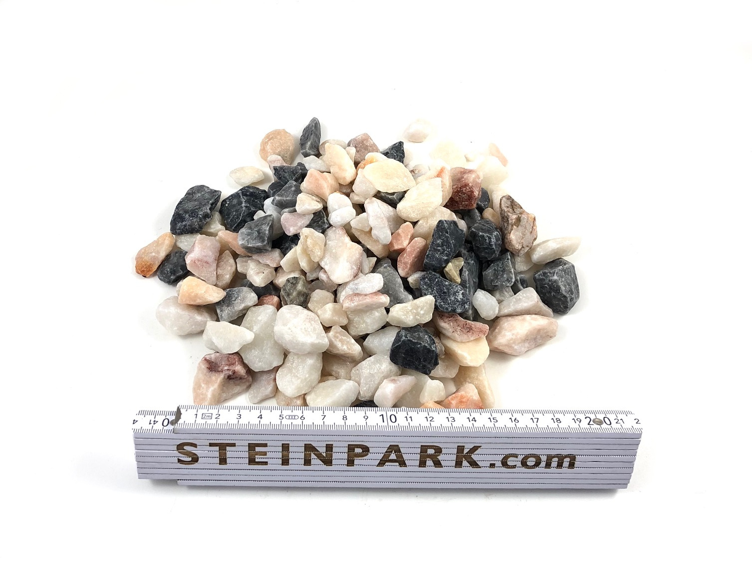 Ziersplitt Icy Pink 16-25 mm weiß-rosa-grau Ziersplitt Icy Pink 16-25 mm weiß-rosa-grau