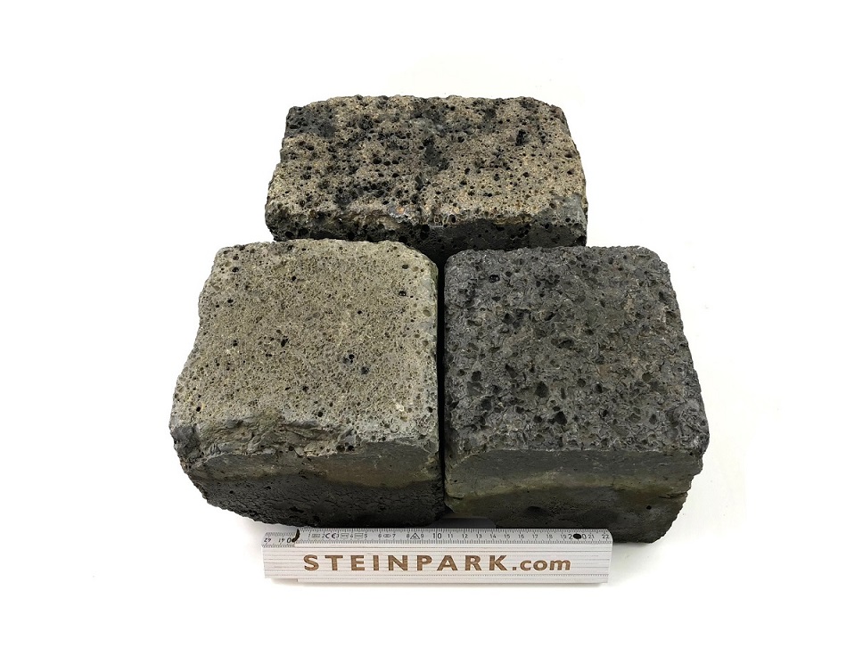 Gebrauchte Kupferschlacke 16x16 cm Reihenpflaster