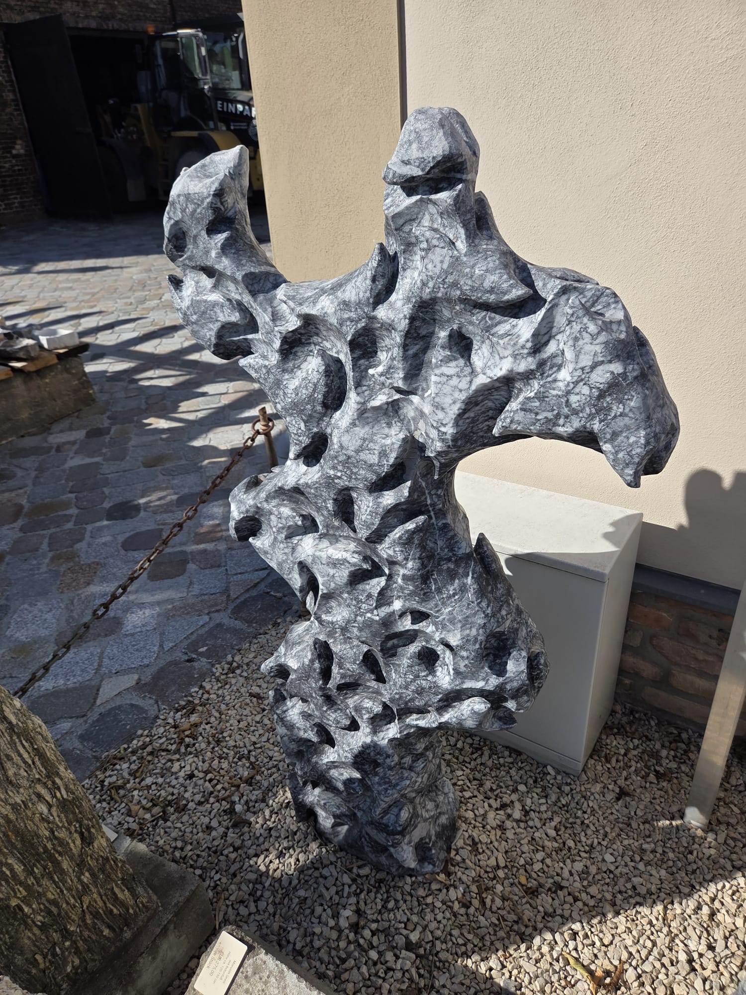 Zierfindling Dragon Stone anthrazit-weiß Einzelstück