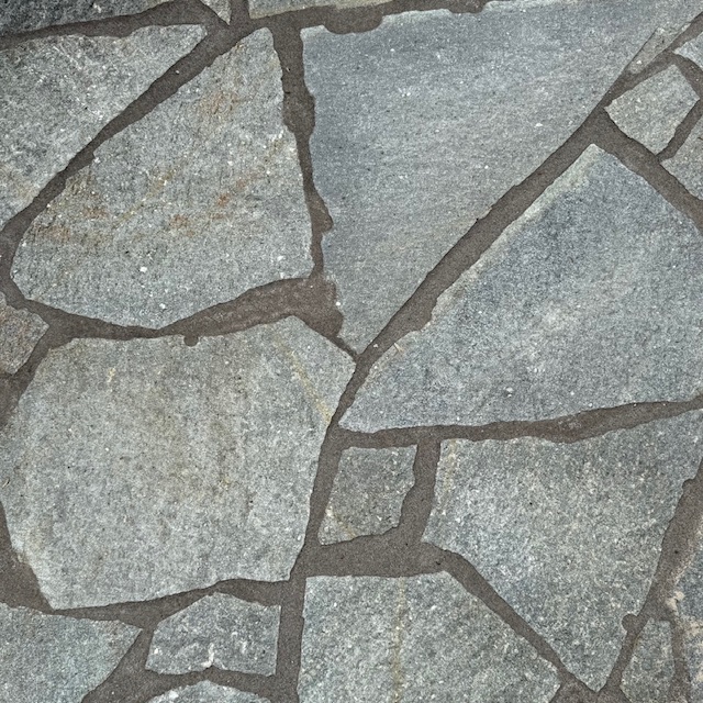 Gneis Polygonalplatte Torino überwiegend grau