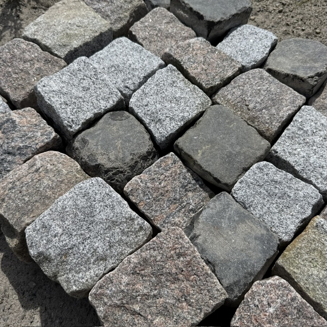 Granit/Gneis Kleinpflaster 8-11 cm bunt