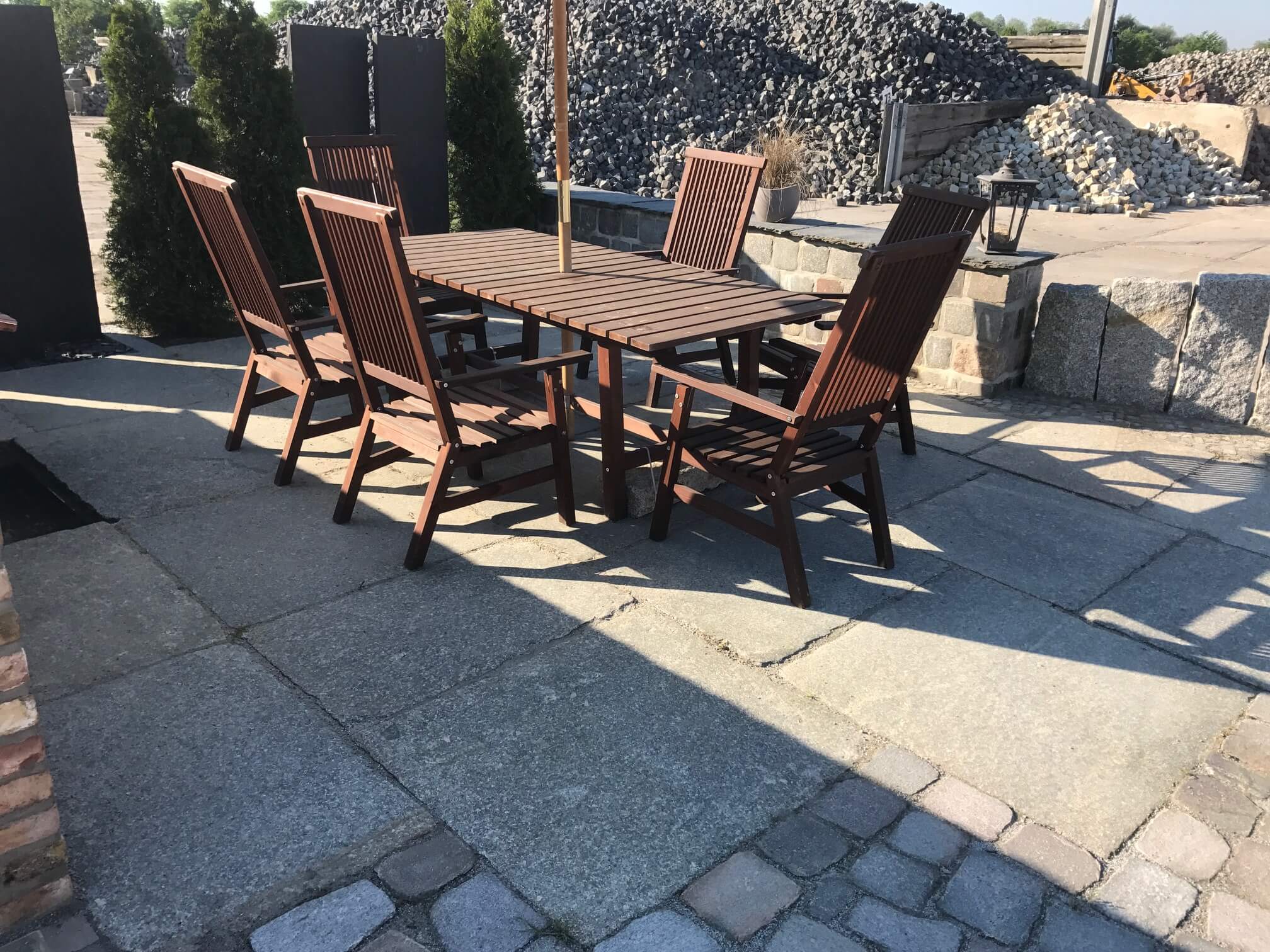 Charlottenburger Granit Krustenplatte gebraucht Detail 3