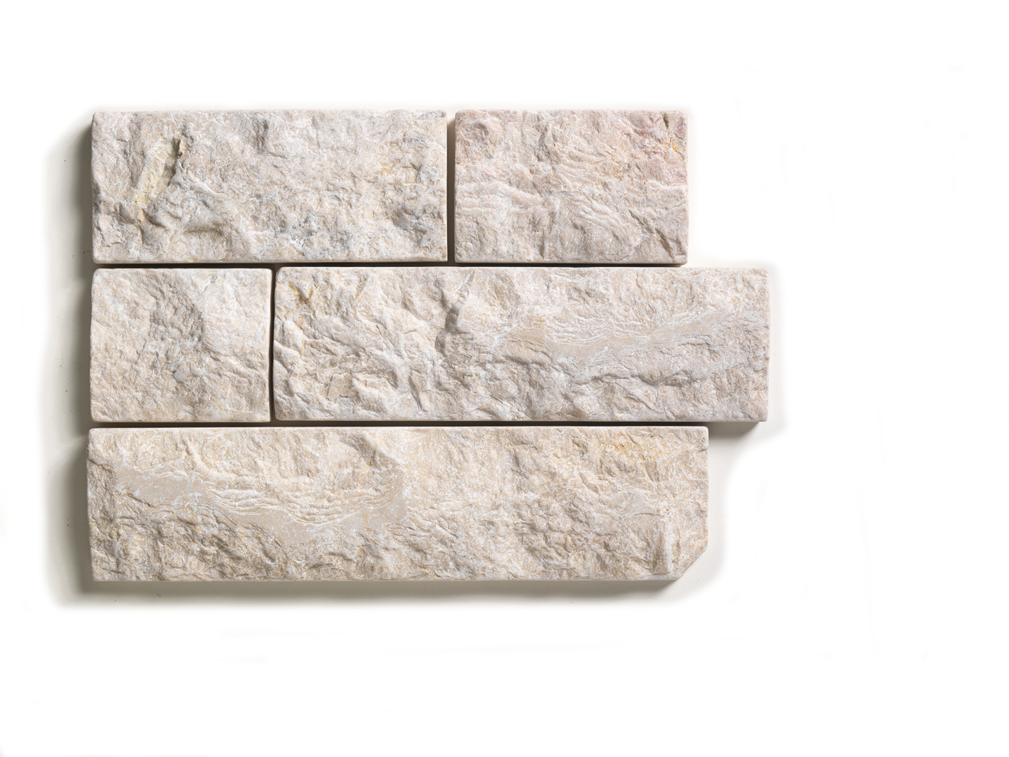 Travertin Wandverblender Crema 15/20/30x10x2-3,5 cm creme-beige Travertin Wandverblender Crema 15/20/30x10x2-3,5 cm creme-beige