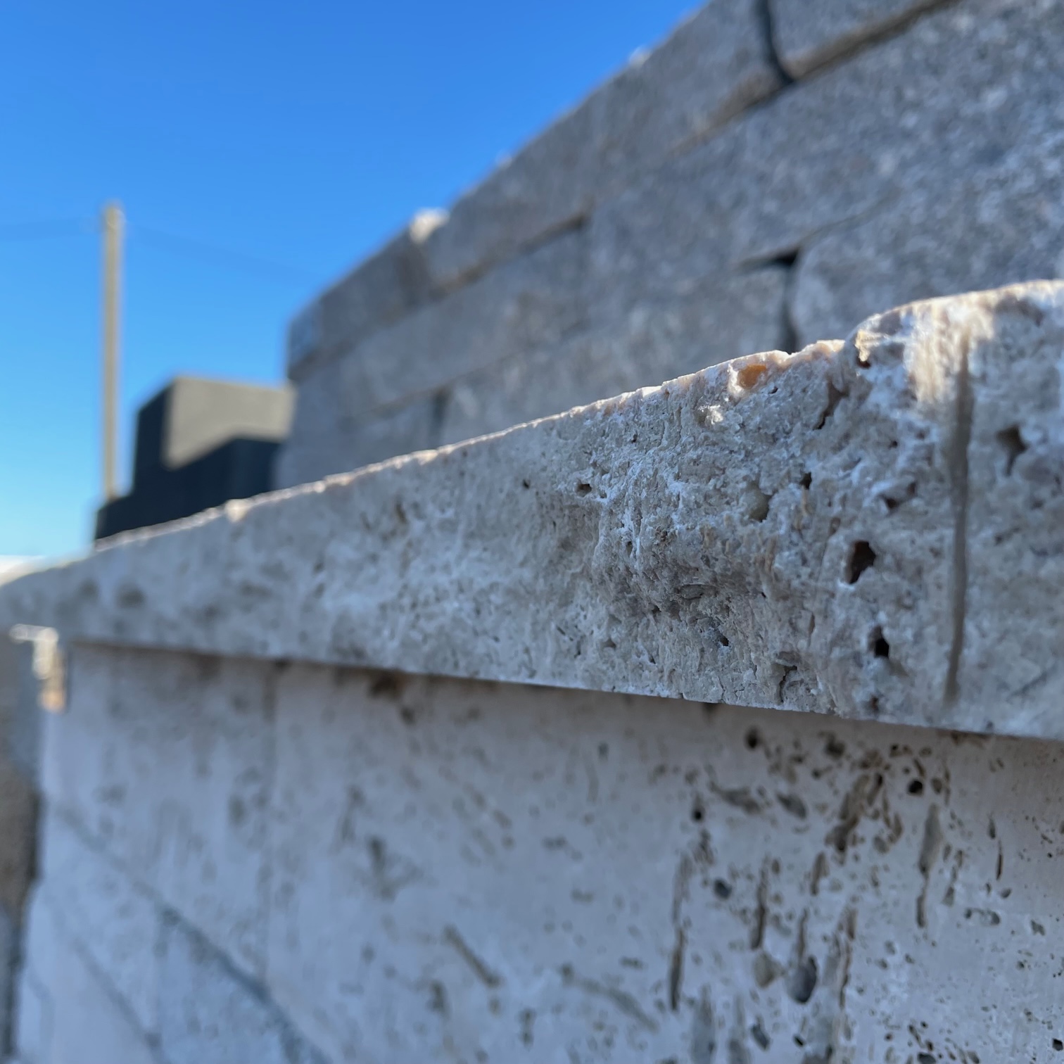 Travertin Abdeckplatte Crema 4x28x100 cm creme-beige Detail 4