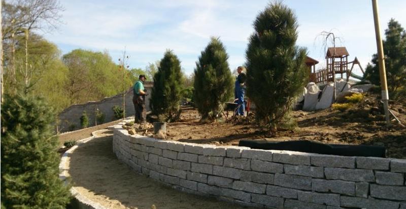 Granit Mauerstein 10x20x40 cm grau Detail 2