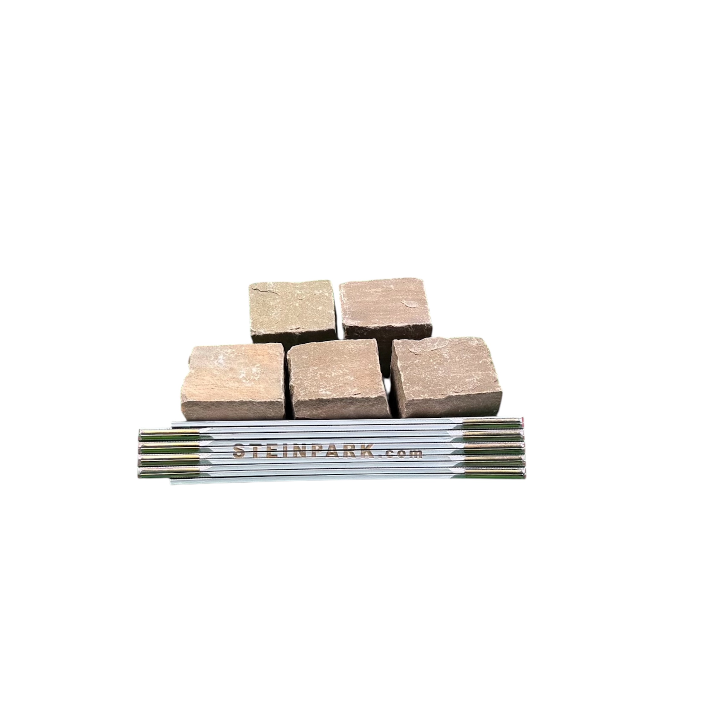 Quarz-Sandstein Pflaster Toskana Oberfläche spaltrau, Seiten gespalten, grau-gelb-rot-braun-bunt