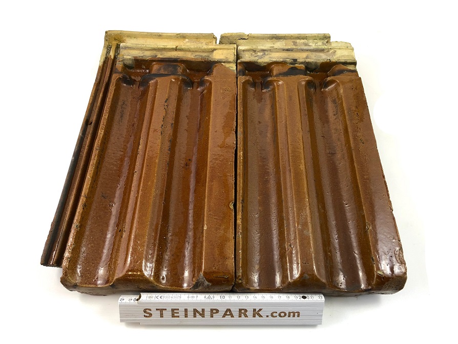 Historische Hennigsdorfer Tondachziegel braun glasiert