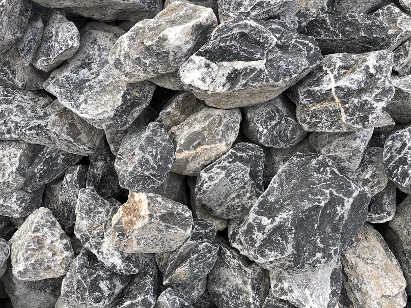 Gabionenstein Alpenstein 60-100 mm anthrazit-grau Detail 1