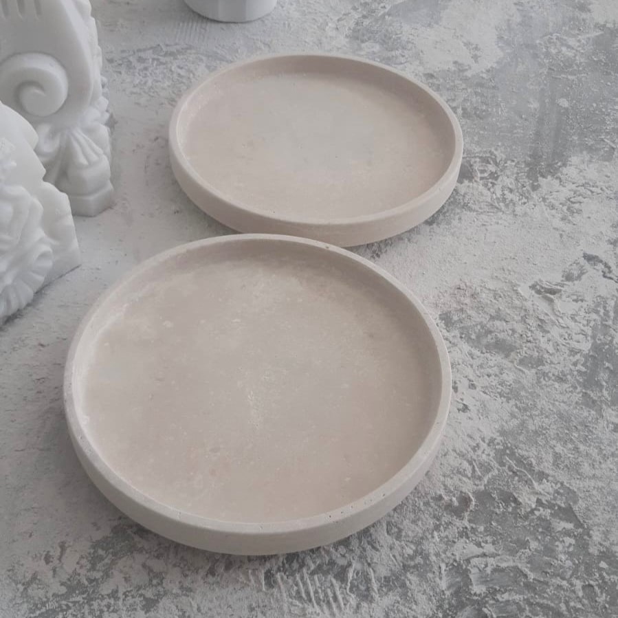 Travertin Deko-Teller Crema 30 cm creme-beige Travertin Deko-Teller Crema 30 cm creme-beige