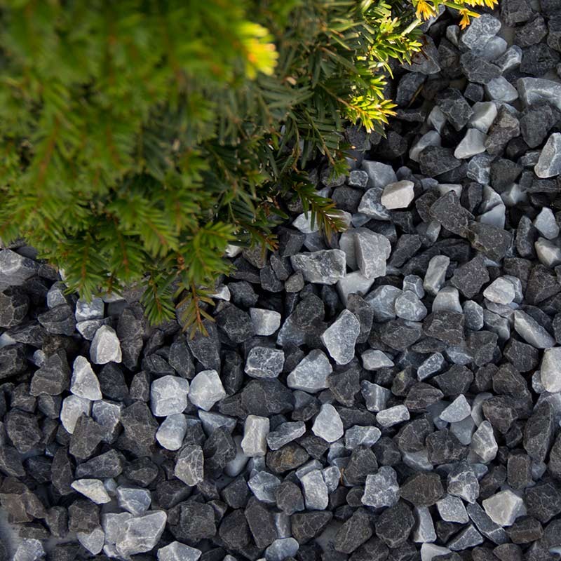 Ziersplitt Zebra 16-32 mm anthrazit-grau-bläulich Ziersplitt Zebra 16-32 mm anthrazit-grau-bläulich