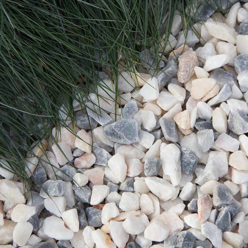 Ziersplitt Icy Pink 16-25 mm weiß-rosa-grau Detail 2