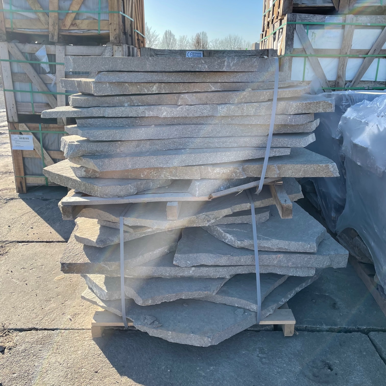 Porphyr Polygonalplatte Trient Giant rot-braun-bunt