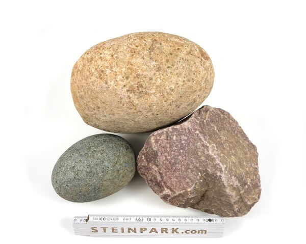 Granit Lesesteine 100-300 mm meist natürlich gerundet Granit Lesesteine 100-300 mm meist natürlich gerundet