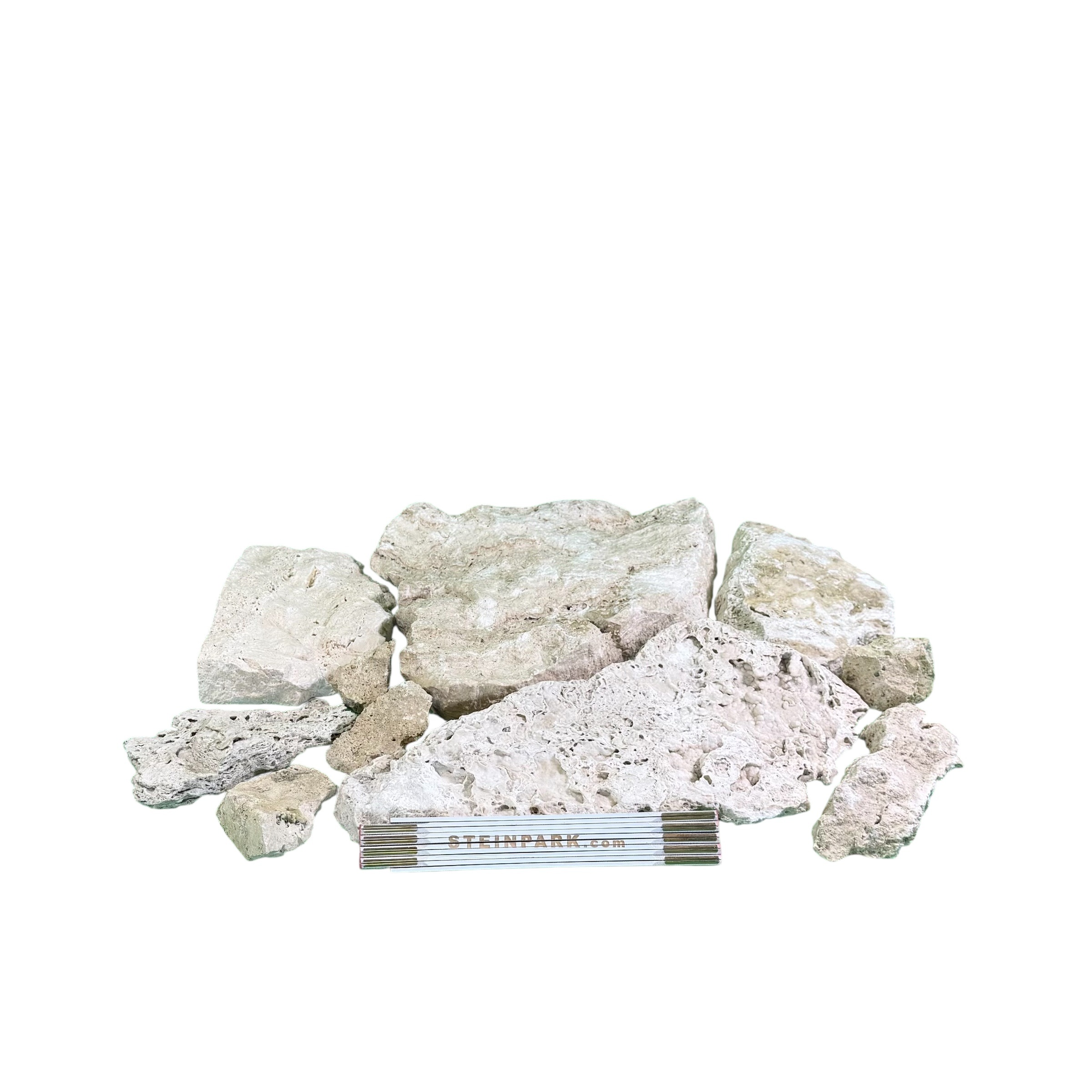 Travertin Zyklopenmauerwerk Crema creme-beige