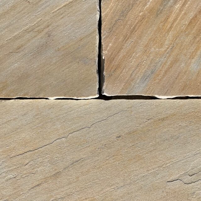 Quarzit Terrassenplatte Bahia 60x30x2,5-4 cm gelb-bunt Detail 2