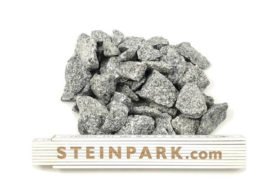 Ziersplitt Granit Silver Gris 16-32 mm hellgrau
