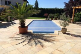 Quarz-Sandstein Terrassenplatten 60x40x3 cm Golden Sun gelb-grünlich