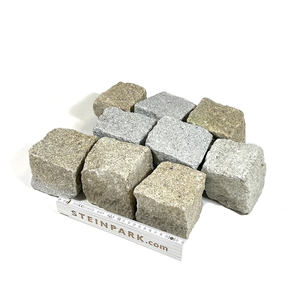 Neues Granit Kleinpflaster 8-11 cm gelb-grau