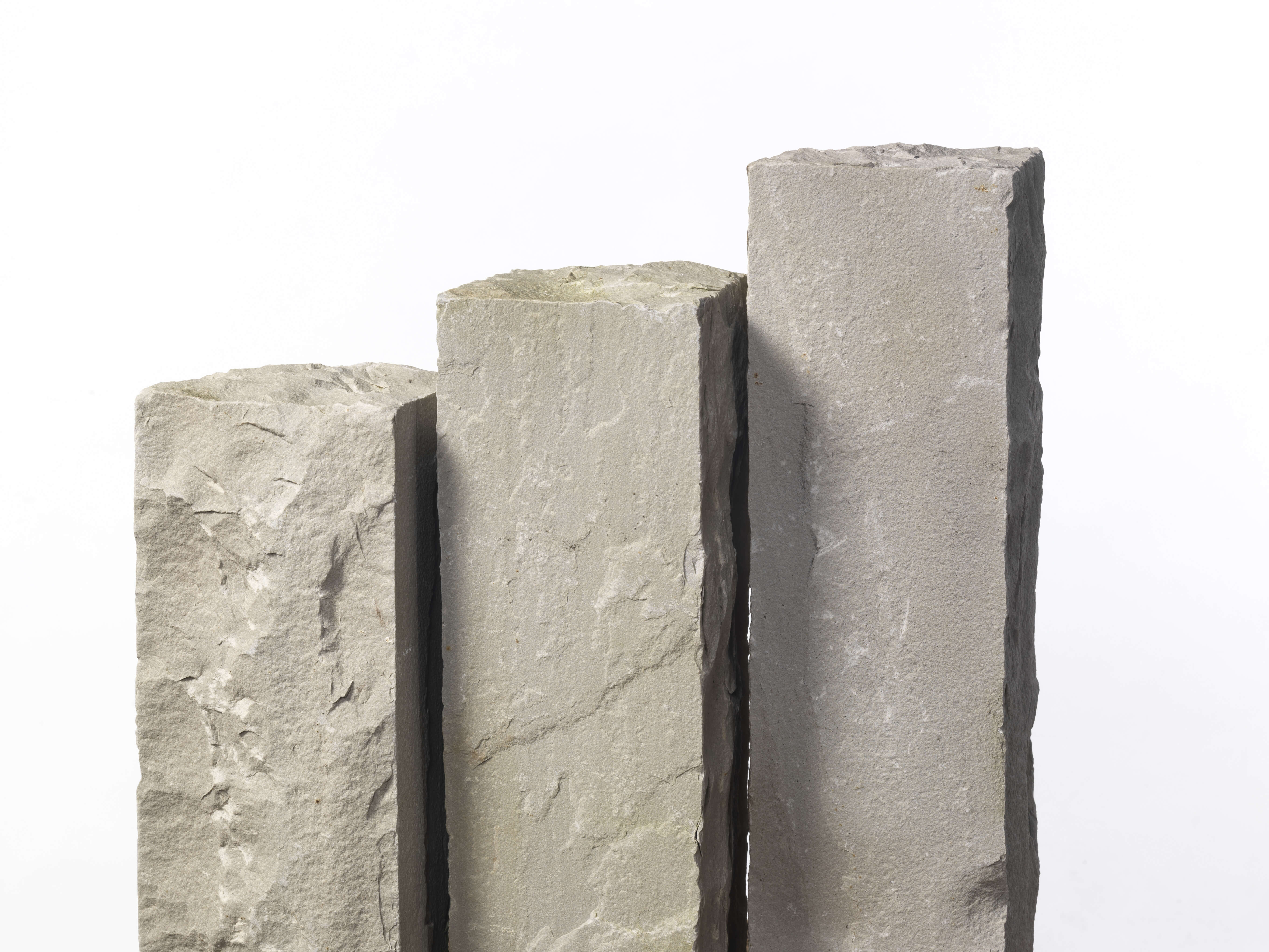 QuarzSandstein Palisade 12x12x100 cm Grau