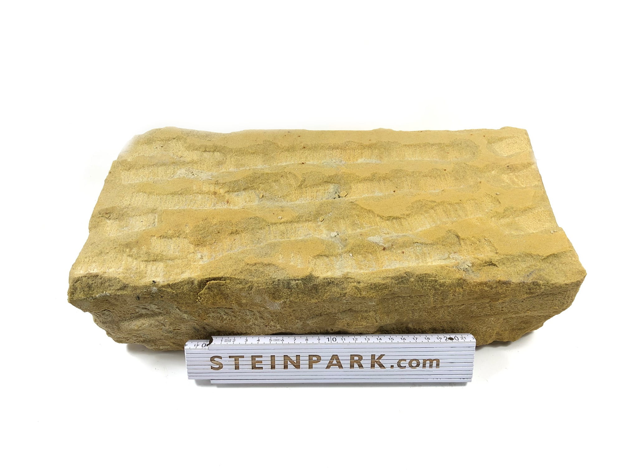 Sand Mauerstein 10x20x40 cm gelblich-grau