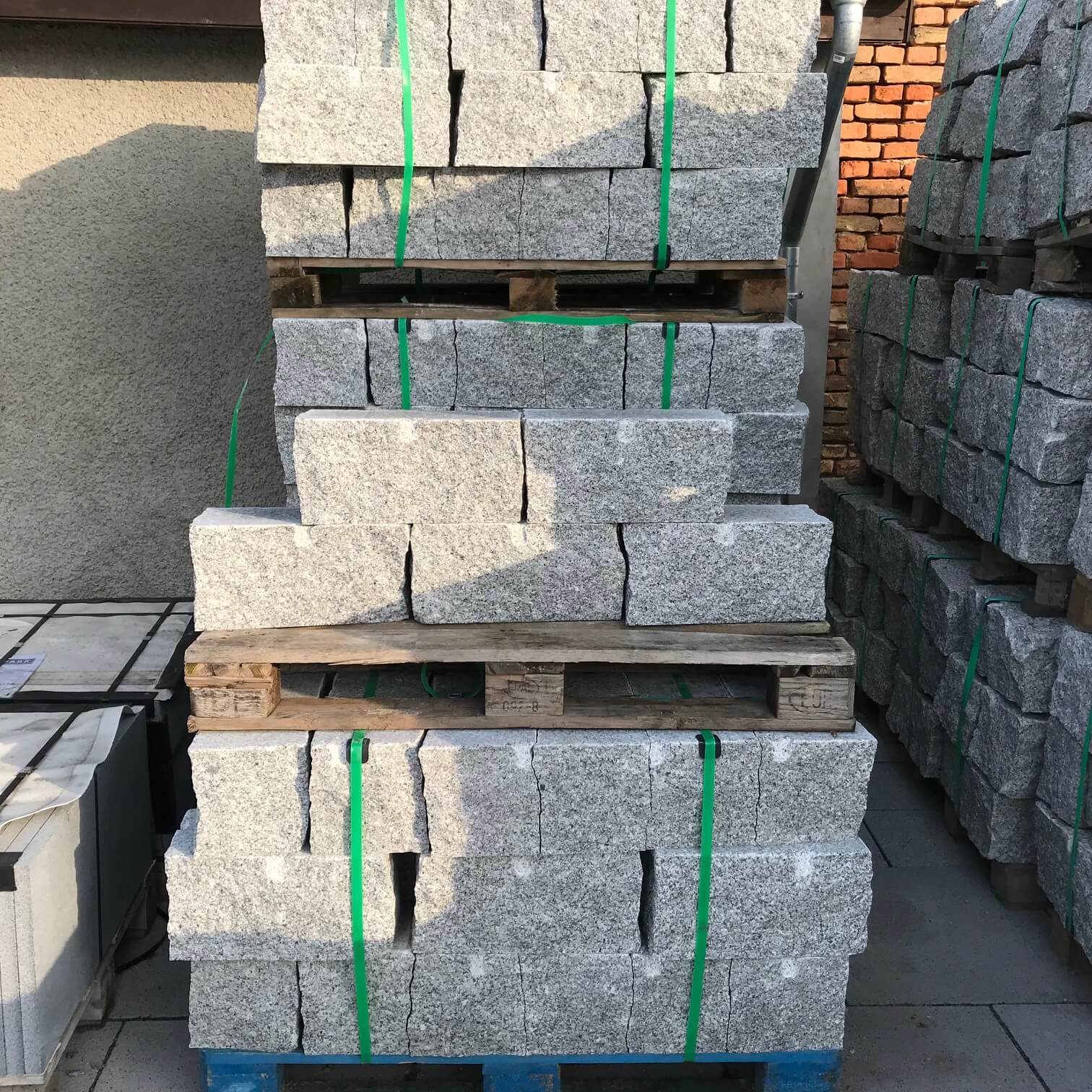 Granit Mauerstein 20x20x40 cm 2seitig gesägt grau Steinpark