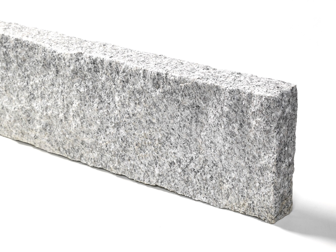 Granit Kantenstein 8x40x100 cm hellgrau allseitig gespalten