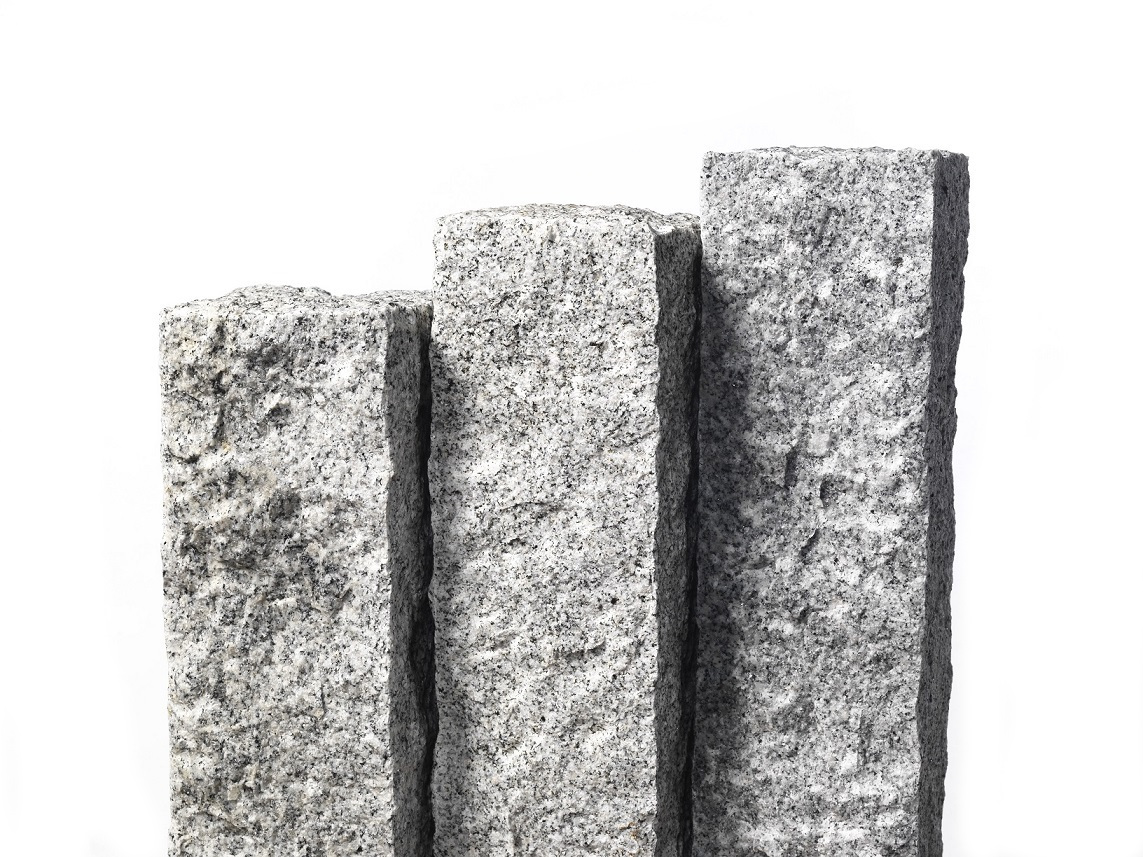 Granit Palisade 12x12x100 cm hellgrau