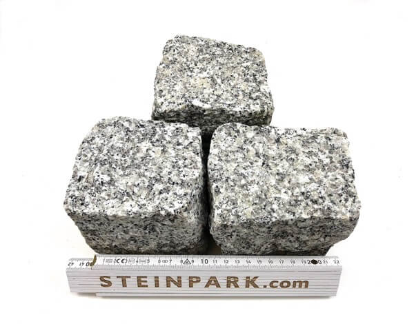 Neues Granit Kleinpflaster 8-11 cm Mittelkorn grau