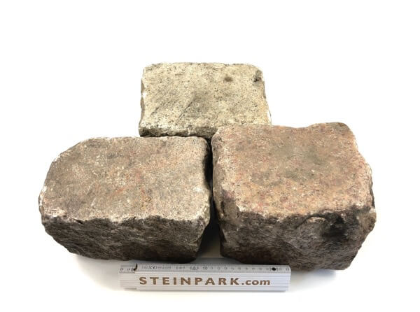 Gebrauchtes Granit Großpflaster 16-28 cm Reihenpflaster rot bunt