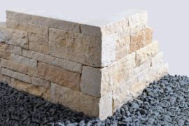 Travertin Schloss Mauerstein Gold 15×18-20×30-60 cm