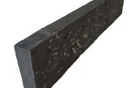 Basalt Kantenstein 8x20x50 cm anthrazit gespalten