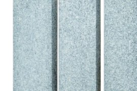 Granit Edelkantenstein 8x25x100 cm hellgrau allseitig gesägt/geflammt