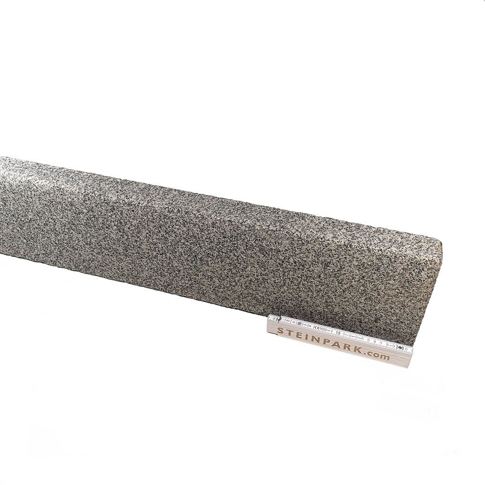 Granit Edelkantenstein 6x20x100 cm grau allseitig gestrahlt