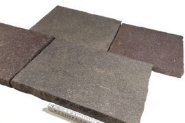Neue Porphyr Terrassenplatten rot-braun-bunt 3-6x40xfreie Längen