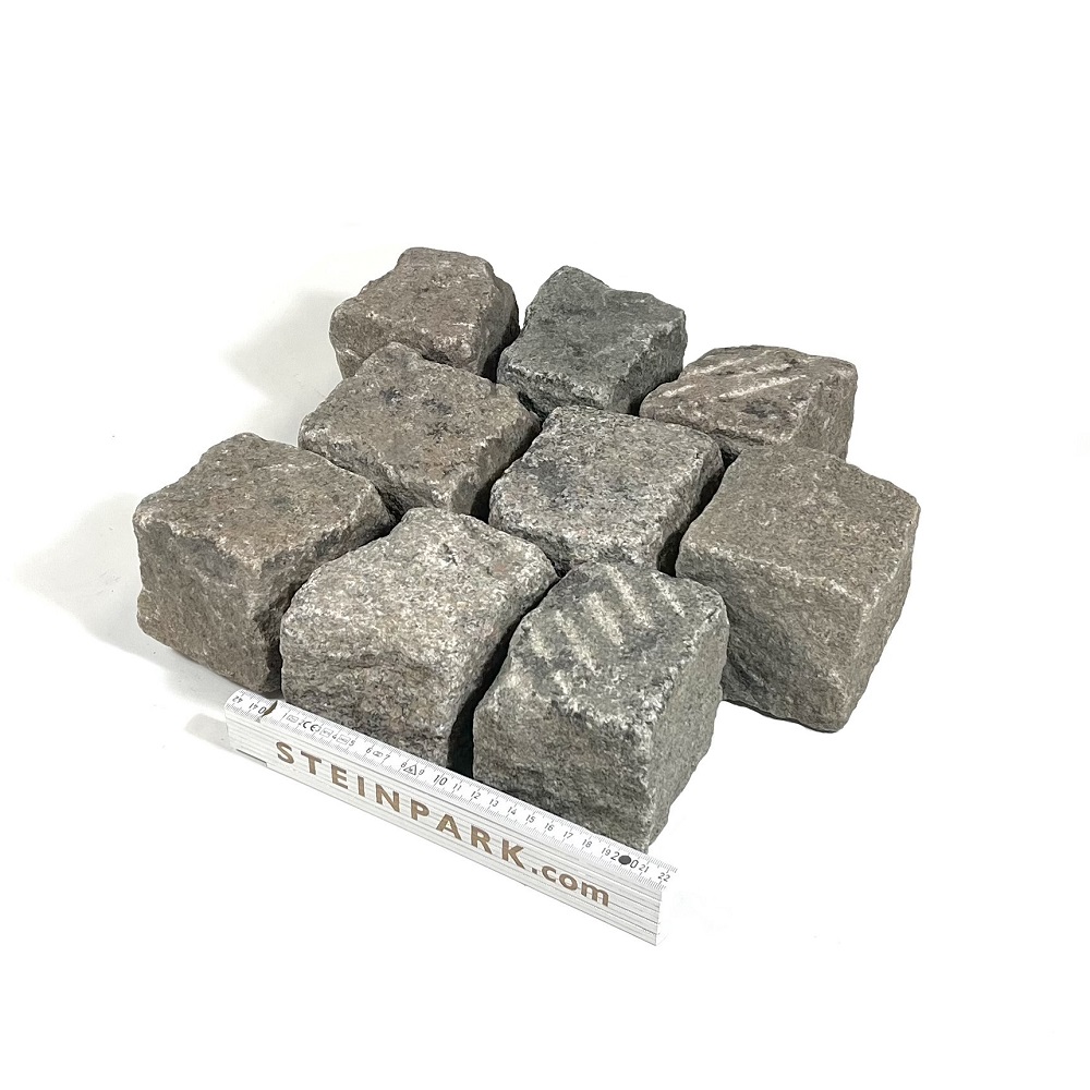 Granit Kleinpflaster gebraucht 8-10 cm grau-rot-bunt