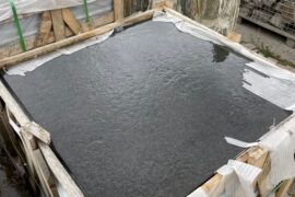 Granit Terrassenplatte 80x80x3 cm anthrazit-dunkel RESTPOSTEN