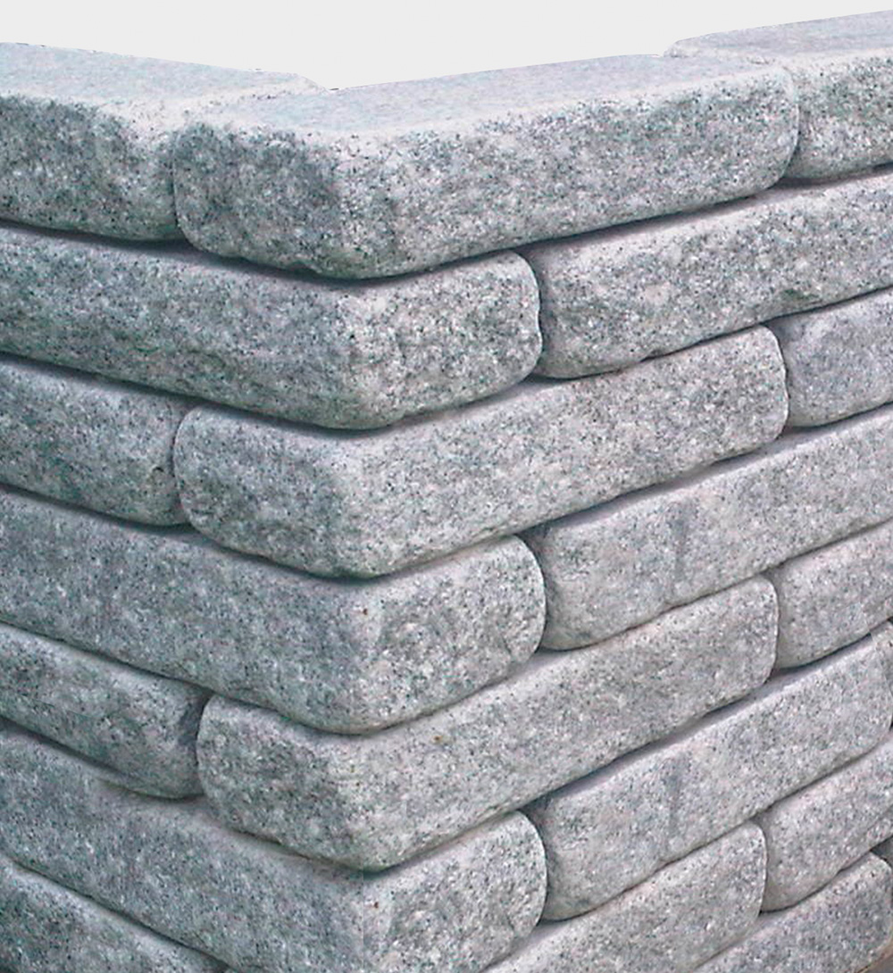 Granit Mauerstein Daba 40x16x8 cm grau