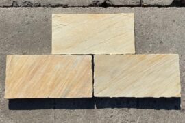 Quarzit Terrassenplatte Bahia 60x30x2,5-4 cm gelb-bunt