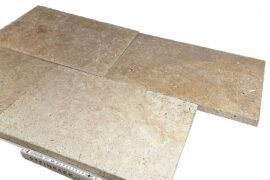 Travertin Terrassenplatte Crema 61×40,6×3 cm