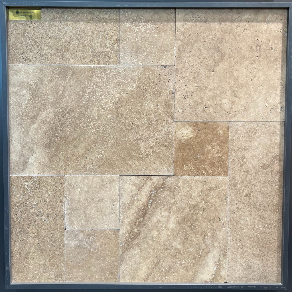 Travertin Terrassenplatte Mokka 60x40x3 cm walnuß | Steinpark