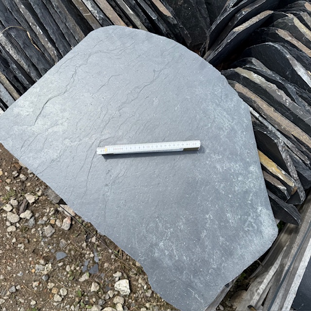 Schiefer Trittplatte ca. 50-70×1,5-2,5 cm anthrazit-schwarz